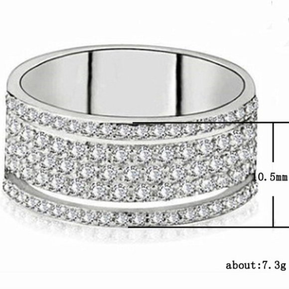 NEW Sterling Silver Diamond Multi Eternity Ring - Picture 5 of 5